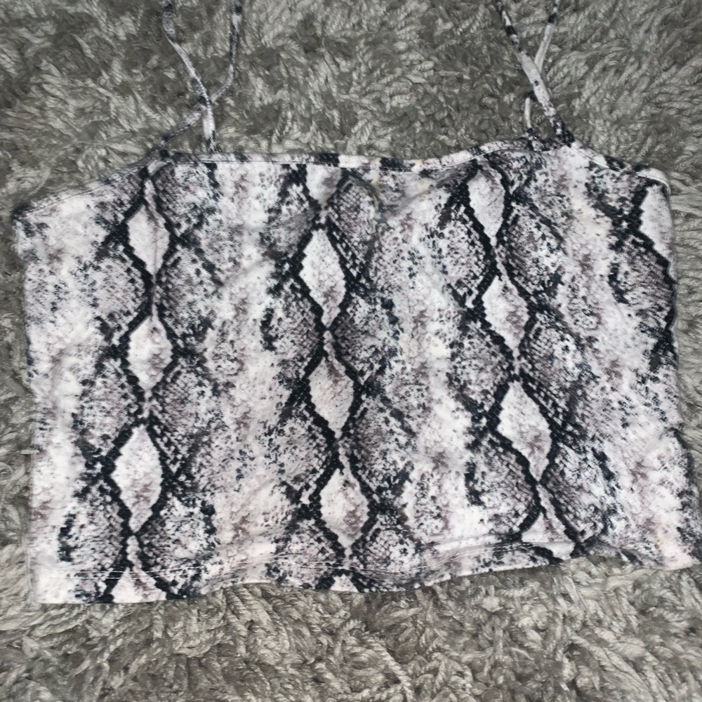 snake skin crop top
